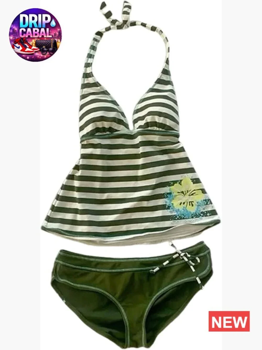 Y2K Tankini Bikini Set with Shorts - Kawaii Grunge Emo Alt Swimsuit 2 Piece